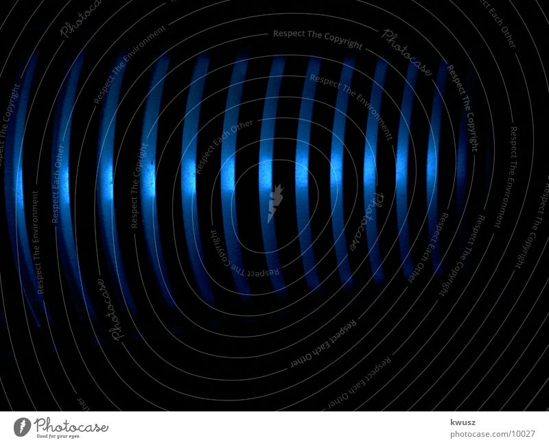 blaue Lamellen I Licht Lampe Fototechnik