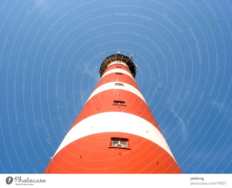 Leuchtturm Meer Ferien & Urlaub & Reisen Island Himmel Blauer Himmel Europa Turm Insel Nordsee northsea light.house lighthouse beacon sky holiday