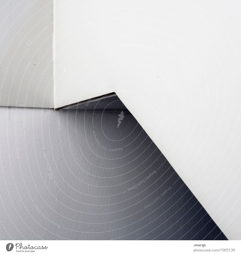 Ab Architektur Mauer Wand Linie eckig einfach hell grau weiß ästhetisch Perspektive steril Grafik u. Illustration minimalistisch Schwarzweißfoto Außenaufnahme