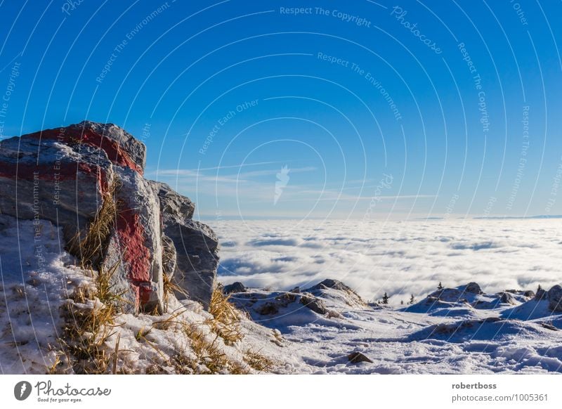 View Over The Clouds Ferien & Urlaub & Reisen Tourismus Ausflug Abenteuer Winter Schnee Winterurlaub Berge u. Gebirge wandern Natur Landschaft Pflanze Erde Luft