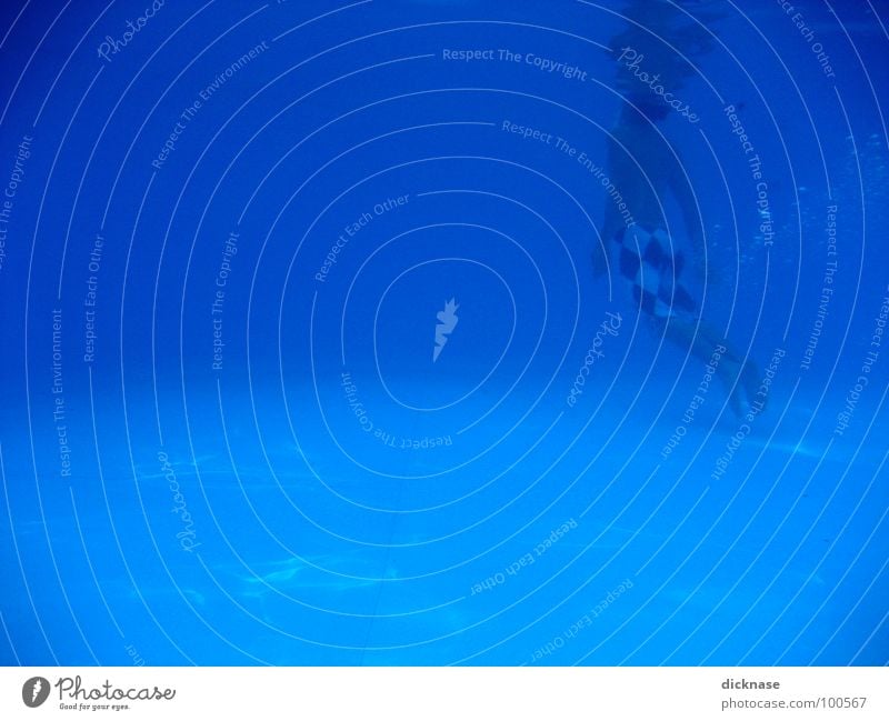 Das Monster aus der Tiefe Schwimmbad Badehose auftauchen Mann Luftblase Reflexion & Spiegelung Sommer Unterwasseraufnahme Clown am Grund tief guy Typ deep cover