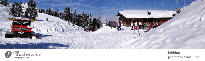 Schneeraupe Winter Österreich Après-Ski Holz Zillertal fügen Wintersport Schneefahrzeug Europa Hütte Alpen Skifahren Berge u. Gebirge räumfahrzeug Skipiste