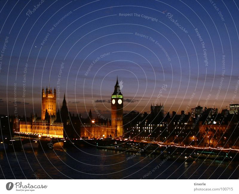 London, kurz vor Weihnachten 2005 Big Ben Houses of Parliament Nacht Lichtspiel Themse Sonnenuntergang Ferien & Urlaub & Reisen Architektur