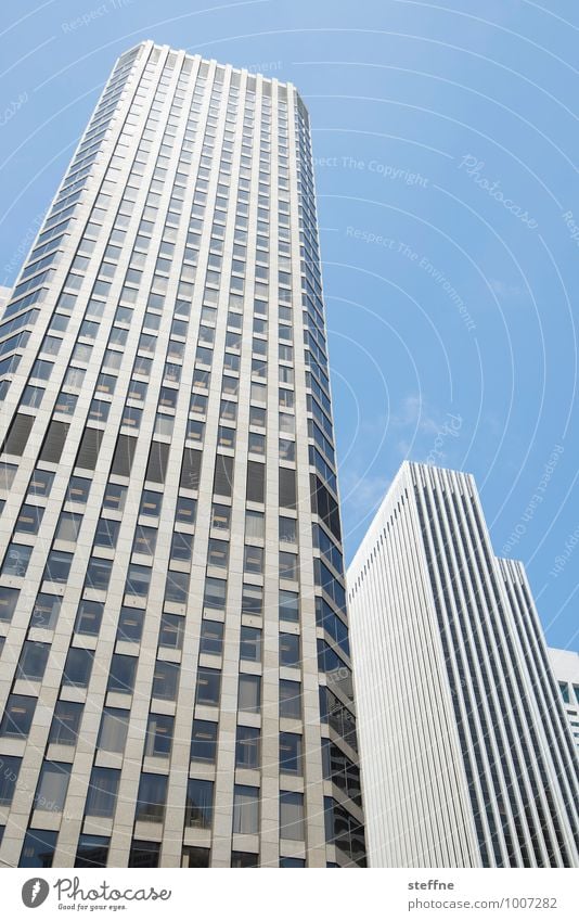 West Coast Hochhaus Bankgebäude Stadt San Francisco Bürogebäude Wolkenloser Himmel Schönes Wetter Farbfoto Außenaufnahme Menschenleer Textfreiraum rechts