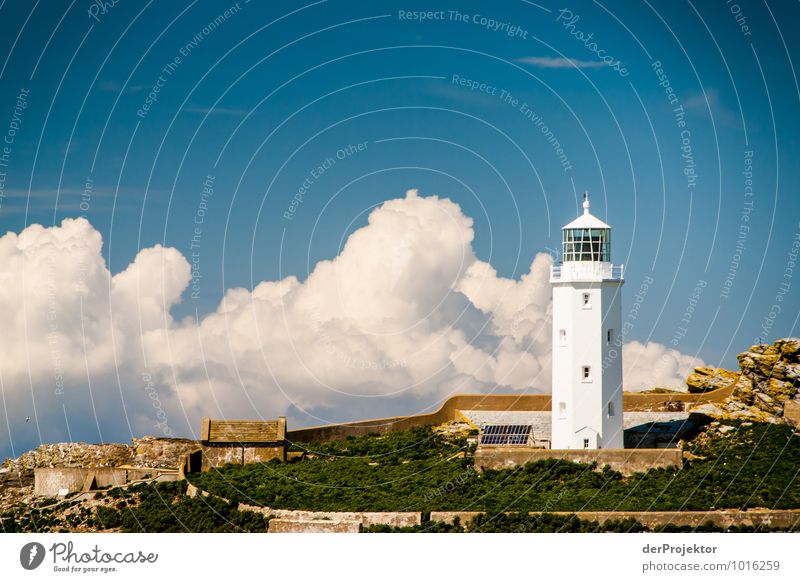 Leuchtturm in Cornwall mit Wolken Freizeit & Hobby Ferien & Urlaub & Reisen Tourismus Ausflug Abenteuer Ferne Freiheit Sommerurlaub Umwelt Natur Landschaft