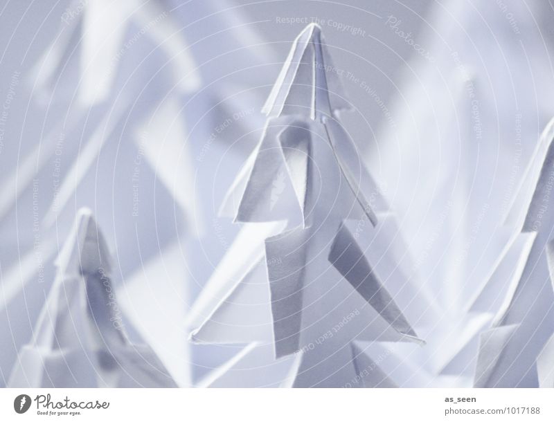 Faltkunst in weiss elegant Stil Design Wellness ruhig Basteln Dekoration & Verzierung Weihnachten & Advent Kindergarten Kunsthandwerk Origami Umwelt Natur