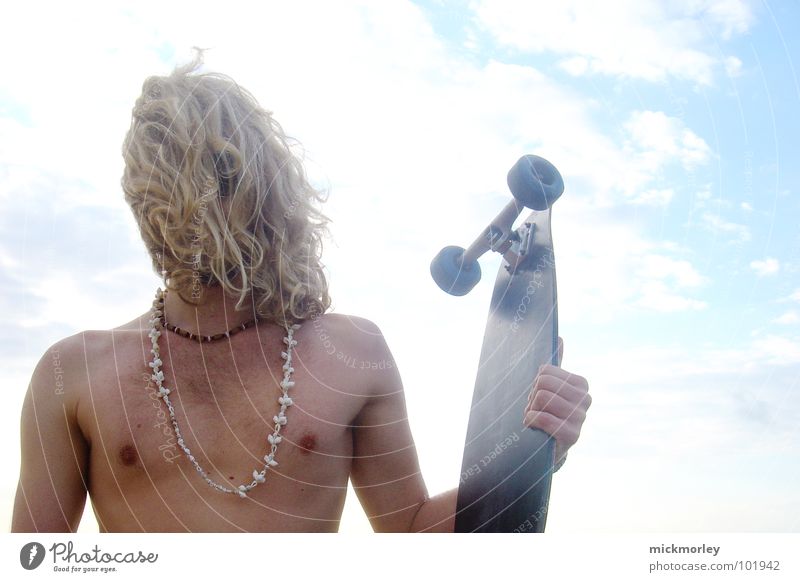 lord longboard Sommer Strand Rock 'n' Roll Muschel nackt Oberkörper Surfbrett Hippie Sport Spielen Sonne Schnur led zeppelin robert plant wave Brustwarze