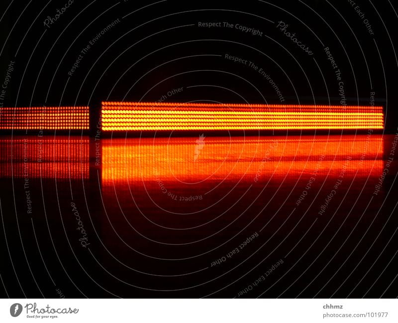 Linien rot Bildpunkt Unschärfe Bewegungsunschärfe Reflexion & Spiegelung parallel glänzend Medien Werbung Kunst Kultur Laufschrift. Text. Schnur orange dunlel