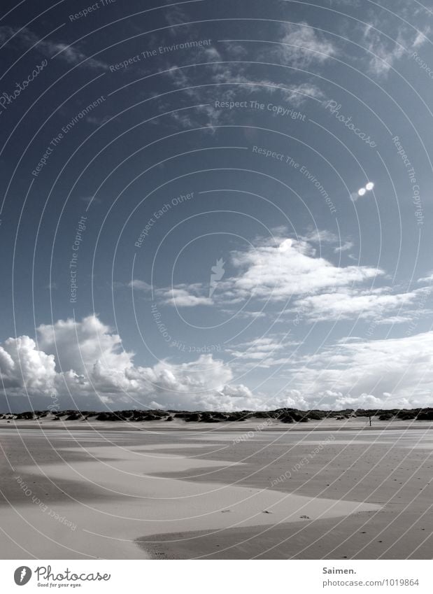 strandkunst Umwelt Natur Sand Luft Himmel Wolken Wetter Schönes Wetter Küste Strand Nordsee maritim blau braun Fernweh Ferien & Urlaub & Reisen Freiheit