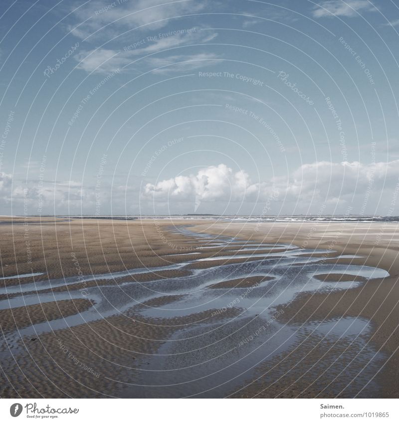 strandformen Umwelt Natur Landschaft Luft Wasser Himmel Wolken Wetter Schönes Wetter Küste Strand Nordsee Meer maritim Ferien & Urlaub & Reisen Urlaubsfoto