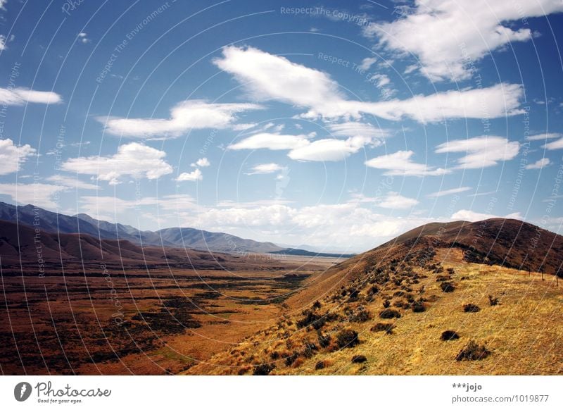 pellenor fields forever. Natur Landschaft Himmel Sommer Schönes Wetter Hügel Berge u. Gebirge Fernweh Neuseeland Southern Alps Auenland Der Herr der Ringe