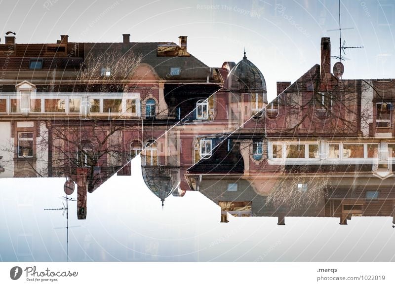 Nachbarschaft Lifestyle Wohnung Haus Wolkenloser Himmel Bauwerk Gebäude Architektur Häusliches Leben außergewöhnlich verrückt Stimmung Ordnung Perspektive