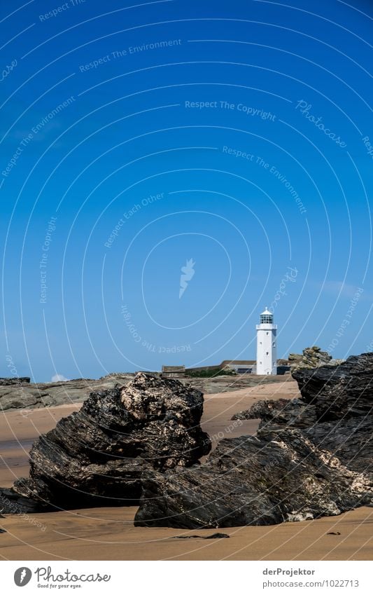 Leuchtturm bei Ebbe Ferien & Urlaub & Reisen Tourismus Ausflug Ferne Freiheit Umwelt Natur Landschaft Pflanze Urelemente Frühling Felsen Küste Strand Nordsee