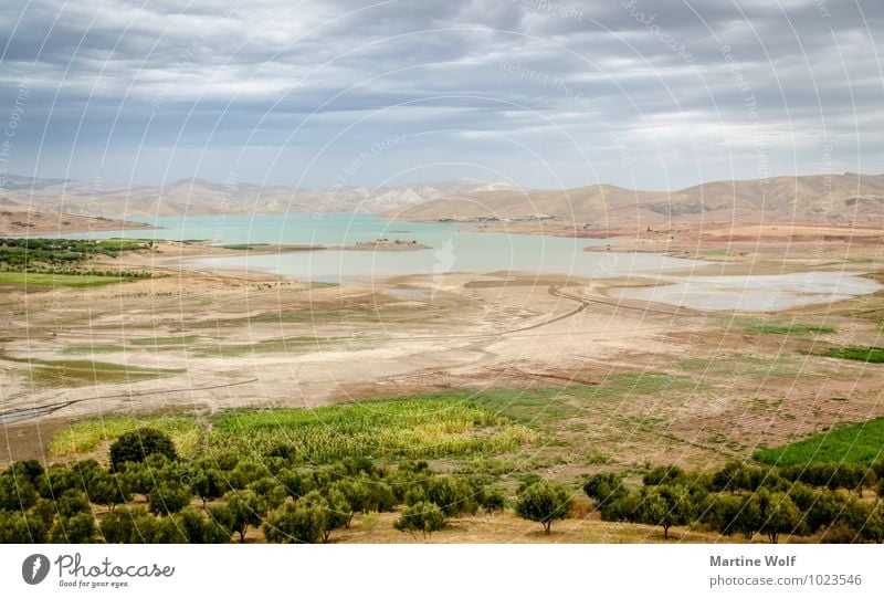 Barrage Sidi Chahed Natur Landschaft Wolken Berge u. Gebirge Atlas See Marokko Afrika Idylle Ferien & Urlaub & Reisen ruhig Ferne Farbfoto Außenaufnahme