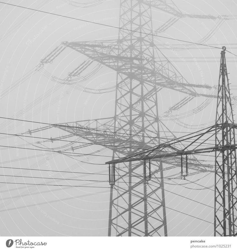 verwirrspiel energie Technik & Technologie Energiewirtschaft Industrie Umwelt Urelemente Luft Himmel Winter Nebel Stress Krise Netzwerk Perspektive planen