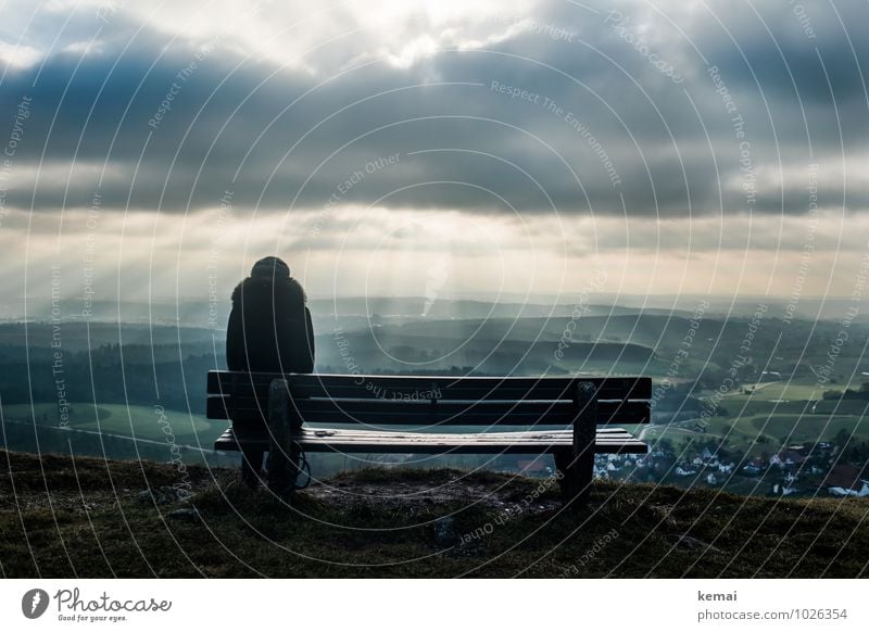 Love your Heimat // Hohenstaufenblick Ferien & Urlaub & Reisen Ausflug Ferne Freiheit Mensch Leben 1 Umwelt Natur Landschaft Himmel Wolken Sonnenlicht Winter