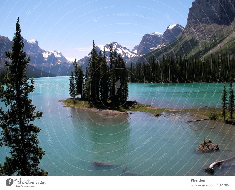 Spirit Island (AB, Canada) Natur Kanada Alberta Wald See Berge u. Gebirge