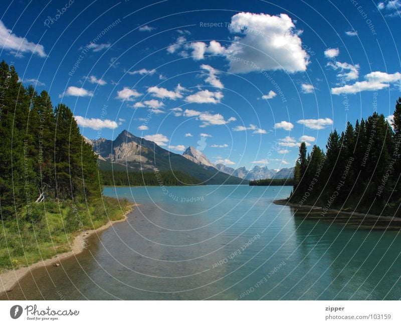 Maligne Lake Jasper National Park Alberta Kanada Ferien & Urlaub & Reisen Sommer Kanadische Rockies Berge u. Gebirge