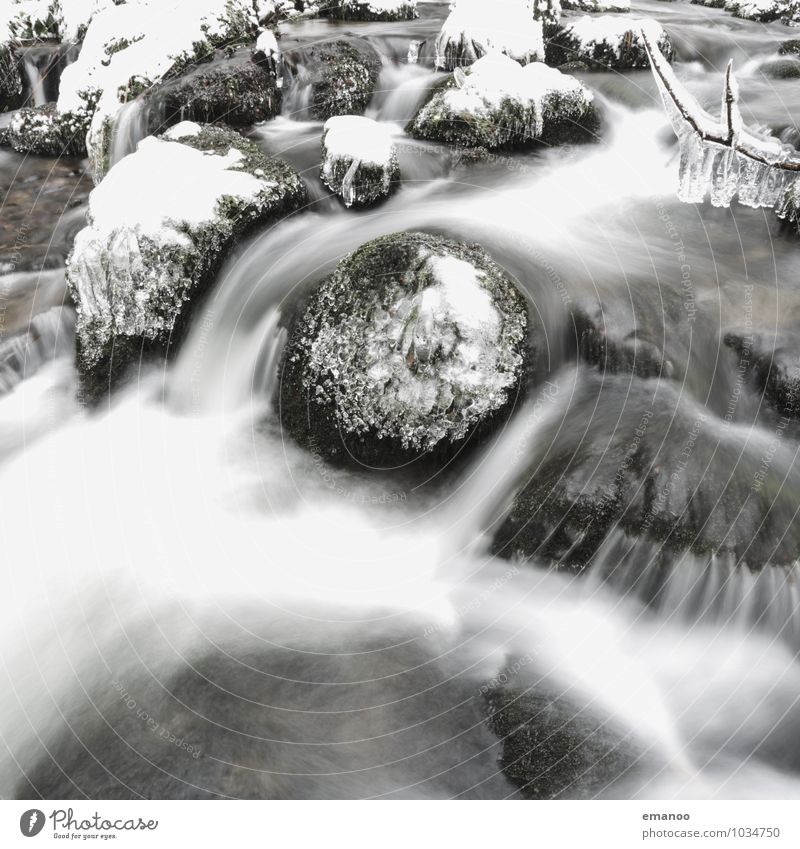 White water in Black Forest Ferien & Urlaub & Reisen Tourismus Winter Schnee Umwelt Natur Landschaft Luft Wasser Klima Wetter Eis Frost Moos Wald Felsen