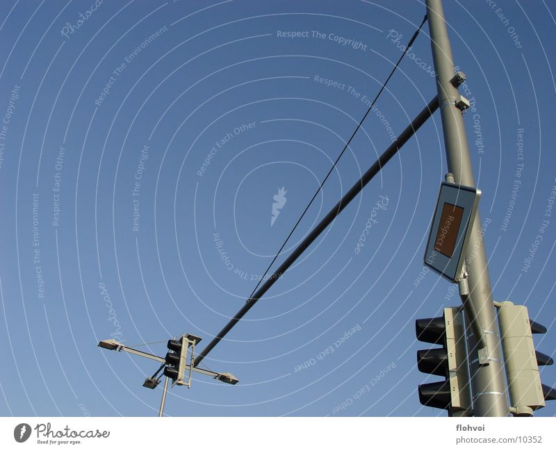 signs Ampel Leipzig Dinge Verkehr Schilder & Markierungen blau Himmel