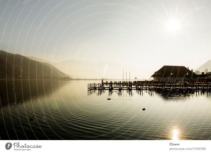 Kalterer See Ferien & Urlaub & Reisen Winterurlaub Berge u. Gebirge Umwelt Natur Landschaft Sonne Sonnenlicht Schönes Wetter Nebel Seeufer frisch 2014 Südtirol