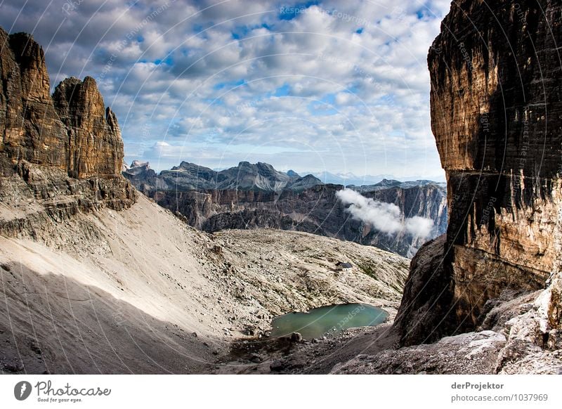 Gerahmte Aussicht in den Dolomiten Ferien & Urlaub & Reisen Tourismus Ausflug Abenteuer Ferne Berge u. Gebirge Umwelt Natur Landschaft Pflanze Tier Urelemente