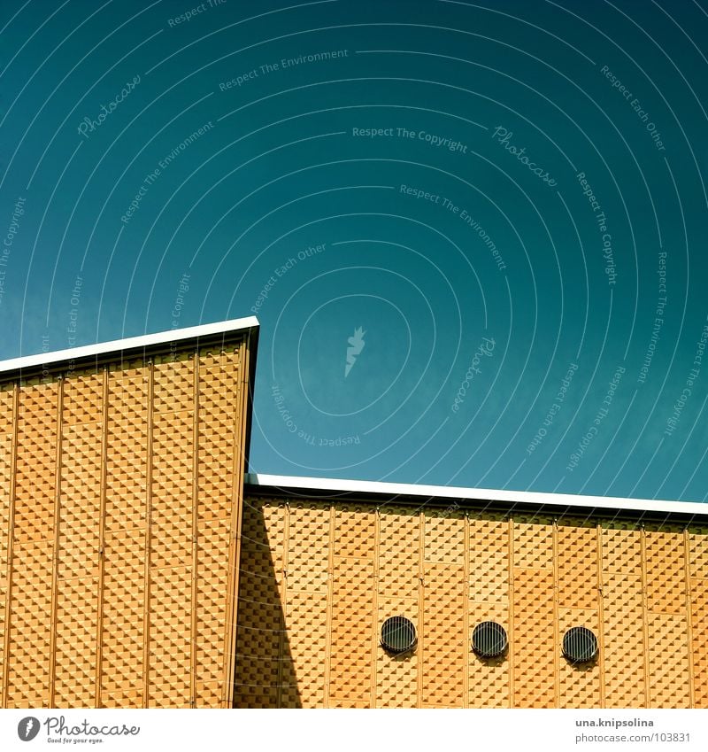 ooo Architektur Fassade Fenster rund gelb Berliner Philharmonie 3 Kreis Öffnung Ecke Geometrie Detailaufnahme