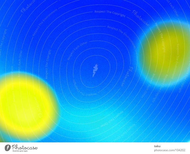 DOTS gelb Kreis abstrakt grell knallig 2 Farbe blau Punkt dots Lampe Kontrast ...