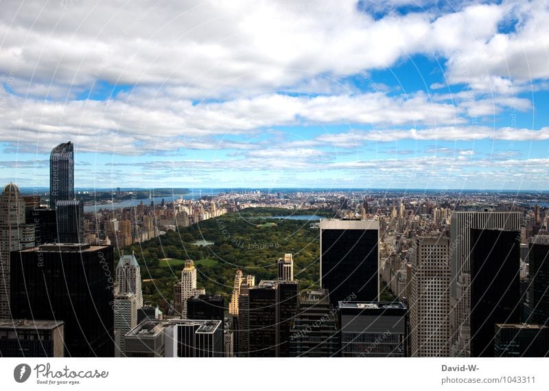 Central Park New York Reichtum Tourismus Häusliches Leben Karriere Himmel Wolken New York City Amerika Manhattan Stadt bevölkert überbevölkert Hochhaus