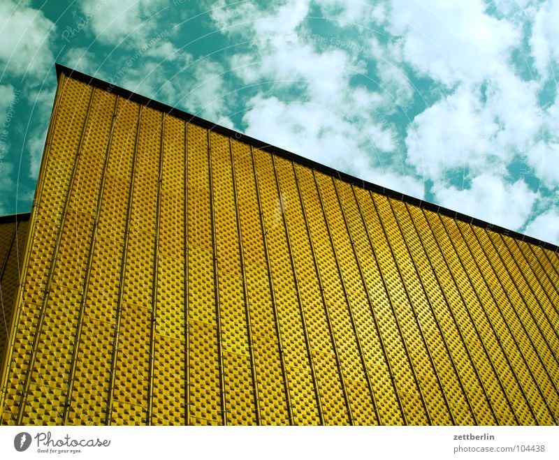 Philharmonie 4 Berliner Philharmonie Kultur Kulturforum Berlin Konzert Wand Fassade Swing Eingang Show Wolken Sommer Architektur philharmoniker herbert von