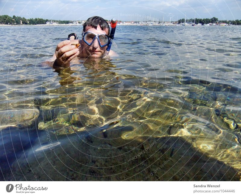 Urlaub Meeresfrüchte Freizeit & Hobby Ferien & Urlaub & Reisen Sommer Sommerurlaub Sonne Strand Wellen Schwimmen & Baden tauchen Schnorcheln maskulin 1 Mensch