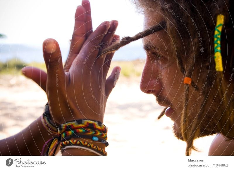 Dreadhead Haare & Frisuren maskulin Junger Mann Jugendliche Kopf Gesicht 1 Mensch 18-30 Jahre Erwachsene Umwelt Natur Landschaft Küste Strand