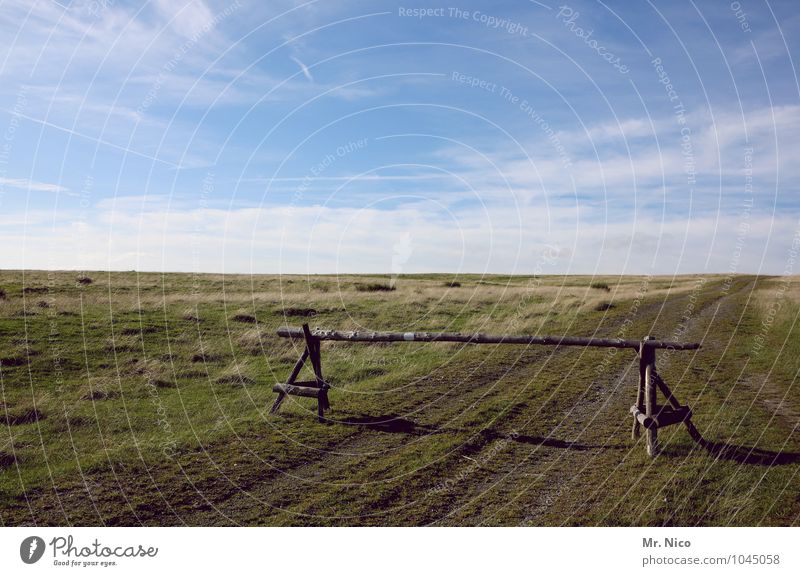 bis hierhin und nicht weiter Ferien & Urlaub & Reisen Ausflug Abenteuer Freiheit Umwelt Natur Landschaft Himmel Wolken Klima Schönes Wetter Pflanze Gras Feld