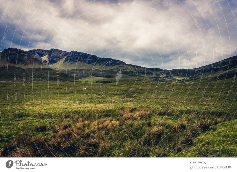 Aussicht über die Hügel von Quiraing auf der Isle of Skye Panorama (Aussicht) Kontrast Schatten Licht Tag Menschenleer Schottland Farbfoto Außenaufnahme