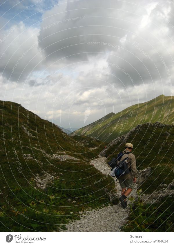 Wanderweg wandern Bergsteiger Berge u. Gebirge Alpen Gebierge Wege & Pfade Stein Felsen