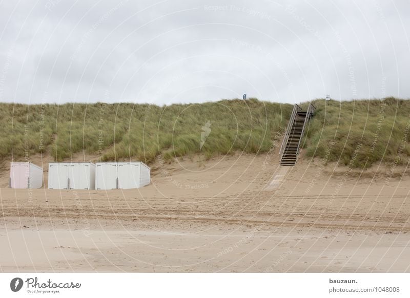 hinab. Wohlgefühl Zufriedenheit Sinnesorgane Erholung ruhig Kur Ferien & Urlaub & Reisen Tourismus Sommerurlaub Strand Meer Umwelt Natur Landschaft Erde Sand