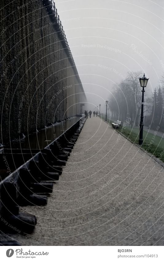 [ende] die Schwarzdornwand Fußgänger Badeort Kur Kurpark Salzwerk Saline technisch Denkmal Therapie inhalieren Kurort Luft Niedersachsen Holz Nebel feucht