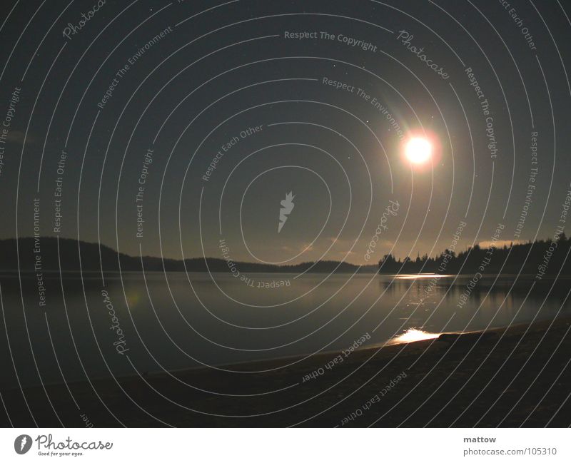 Yukon Mond Vollmond Meer Nacht Strand Küste Wasser Bucht Landschaft