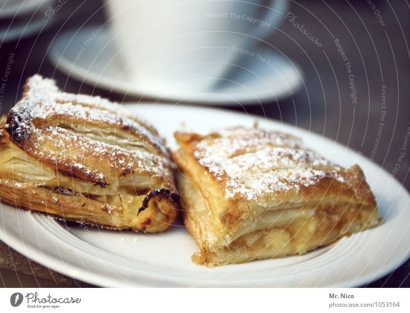 n ´ strudel ? Kuchen Dessert Süßwaren Ernährung Kaffeetrinken Geschirr Teller Tasse Küche Diät Gesundheit lecker süß gelb weiß Appetit & Hunger Apfel Backwaren