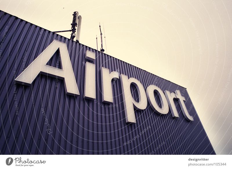 Lufthafen Flugzeug Abdeckung Luftverkehr fliegen Ferien & Urlaub & Reisen Geschäftsreise Verkehr Typographie Beschriftung Buchstaben Flughafen Air