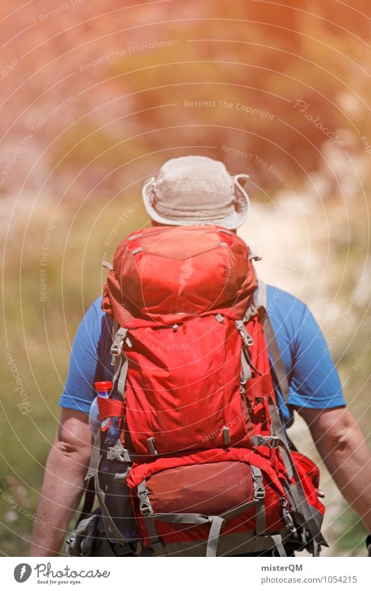 Krieger I Kunst Abenteuer ästhetisch wandern Abenteurer Rucksack Rucksacktourismus Rucksackurlaub laufen Spanien Serra de Tramuntana schwer Wärme Einsamkeit