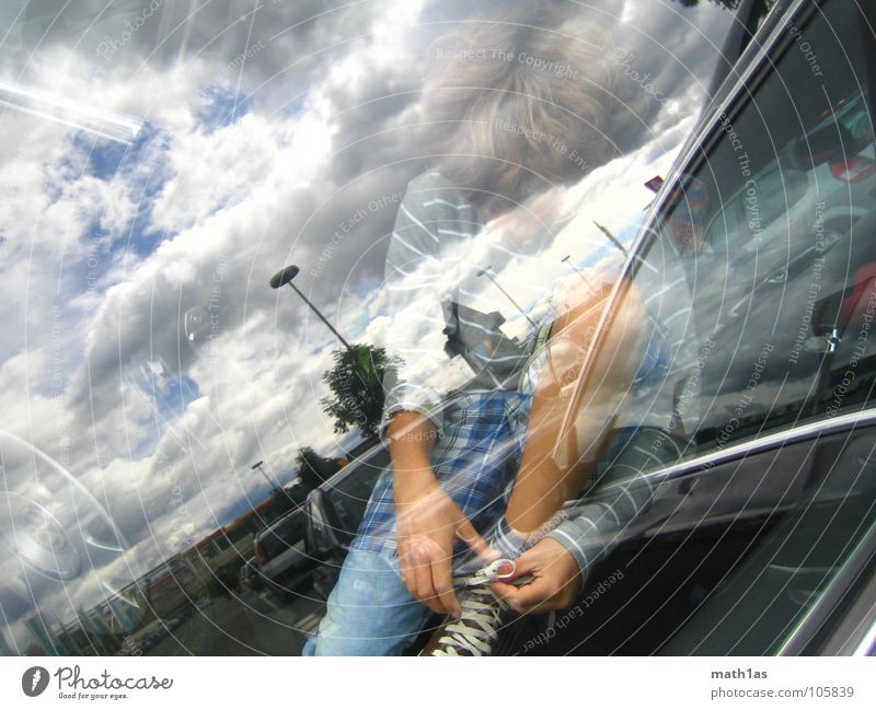 cloudboy Schuhe Sommer parken Pause binden Spiegel Kind Junge PKW reflexio Locken Tür