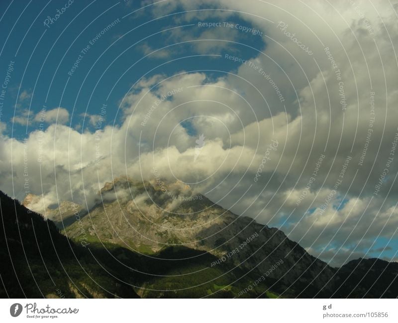 Wonderful Switzerland Wolken Schweiz grau Berge u. Gebirge Dynamik Himmel Stein blau Schatten