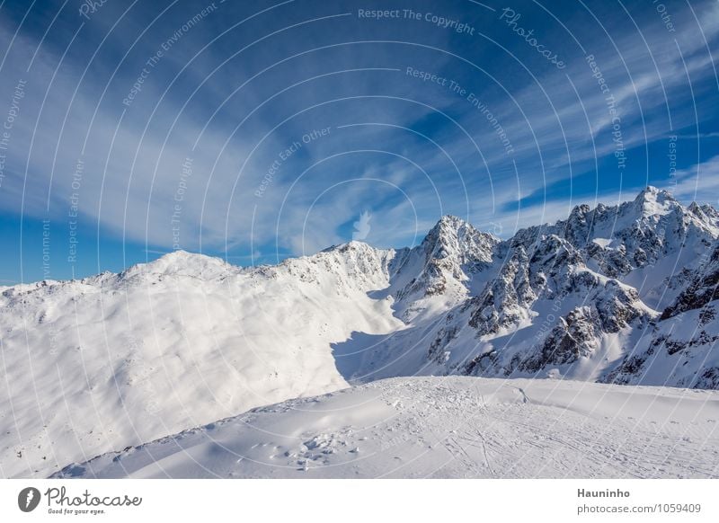 Kaiserwetter Ferien & Urlaub & Reisen Abenteuer Freiheit Winter Schnee Winterurlaub Natur Landschaft Himmel Wolken Sonnenlicht Schönes Wetter Eis Frost Felsen