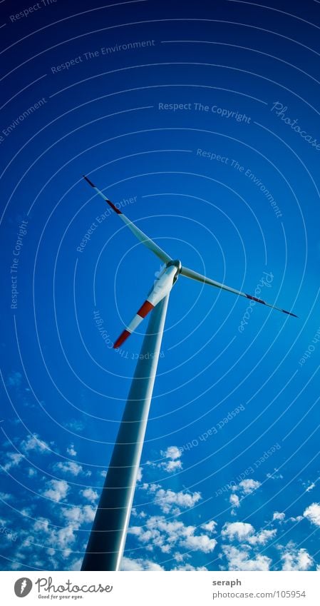 Windkraftrad Windkraftanlage Elektrizität Energie Energiewirtschaft umweltfreundlich Stromkreis Himmel Konstruktion Erneuerbare Energie ökologisch Umweltschutz