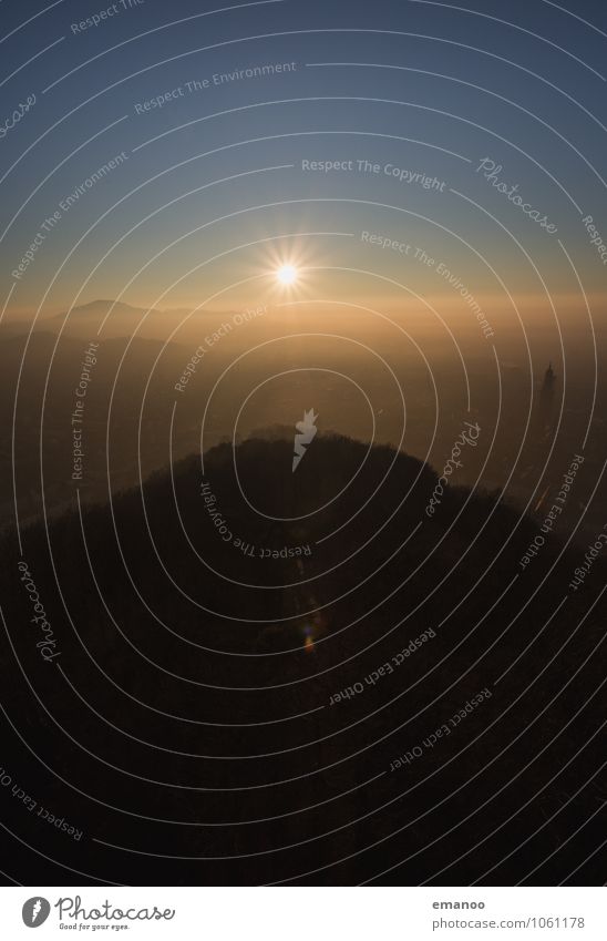 Freiburger Sonnenuntergang Ferien & Urlaub & Reisen Tourismus Ferne Sightseeing Städtereise Berge u. Gebirge wandern Natur Landschaft Himmel Wolken Klima Wetter