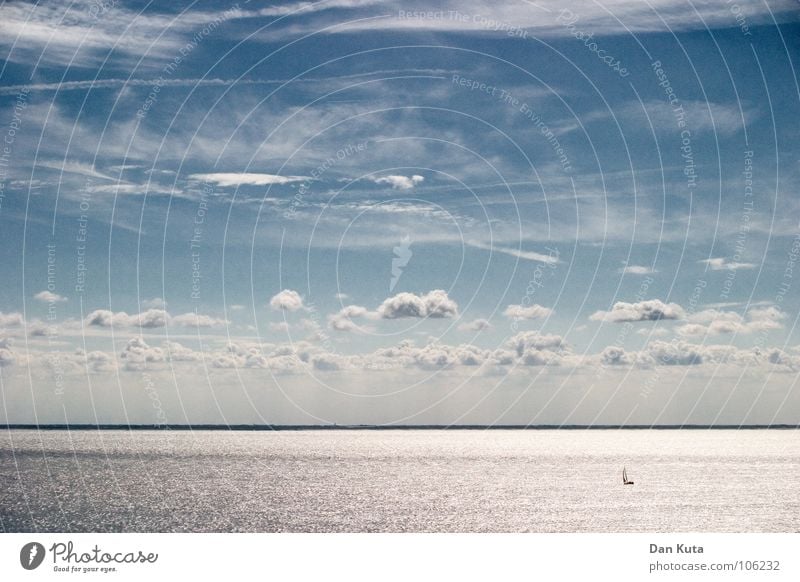 Geschenk des Himmels Wolken Lamm mehrere Einigkeit traumhaft Oberfläche Meer Niederlande Zeeland offen kalt Brise weich beweglich Horizont flach Lineal