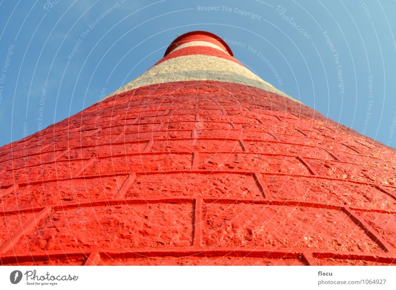 Lighthouse up close Sommer Strand See Tower (Luftfahrt) maritim Ferien & Urlaub & Reisen sun light sunlight Hintergrundbild sky coast sea Sonnenuntergang