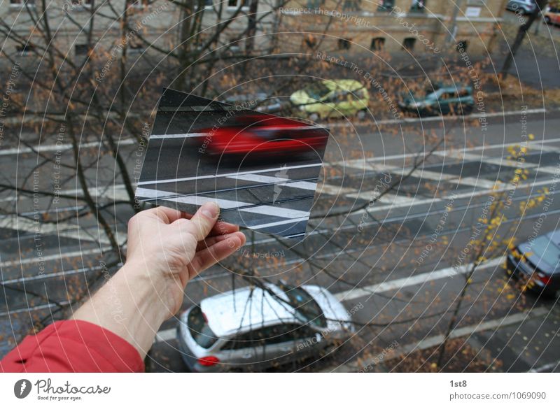 bild-im-bild-technologie Technik & Technologie Stadt Menschenleer Haus Bauwerk Gebäude Fassade Verkehr Verkehrsmittel Verkehrswege Berufsverkehr Straßenverkehr