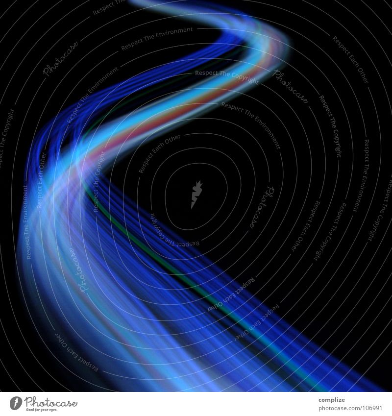 lightwaves 04 Streifen Licht elektronisch schwarz violett grün Unschärfe Langzeitbelichtung Belichtung Regenbogen Technik & Technologie Farbenspiel SMS Disco